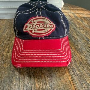 Dickies Navy and Red Logo Cap